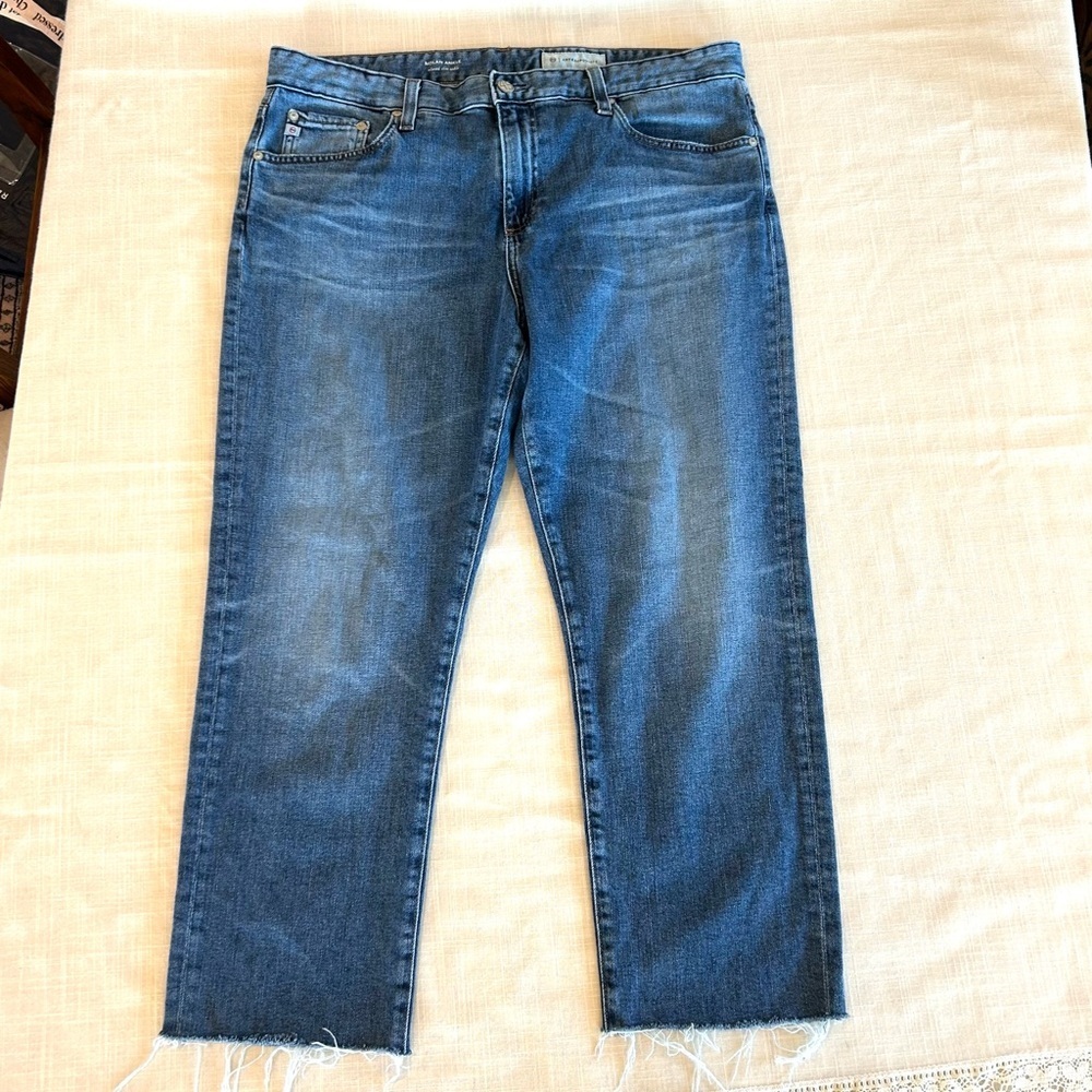 AG Anthropologie Nolan Ankle Raw hem relax slim jean size 32 R